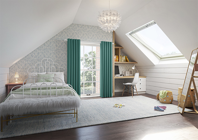 Stamford, Peacock - Made to Measure Curtains - Image 8